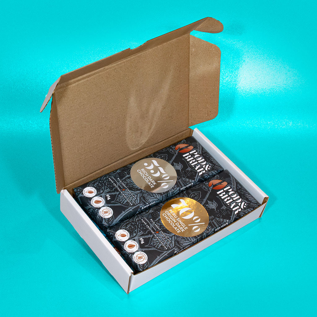 Toasted cacao nibs & sea salt dark chocolate bar 95g