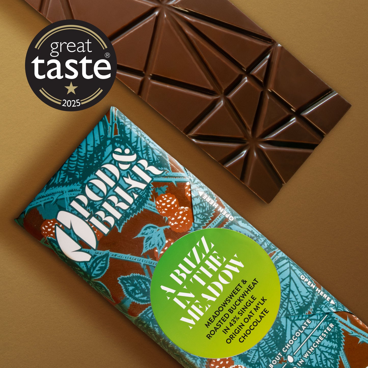 Meadowsweet & Roasted Buckwheat oat m*lk chocolate bar 95g