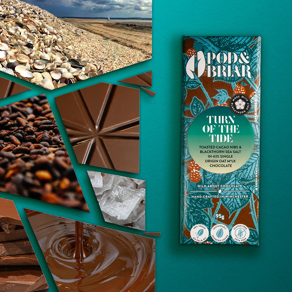Toasted cacao nibs & sea salt oat m*lk chocolate bar 95g