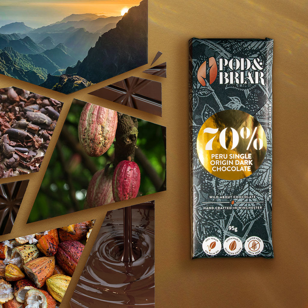70% Peru - single origin dark chocolate bar 95g