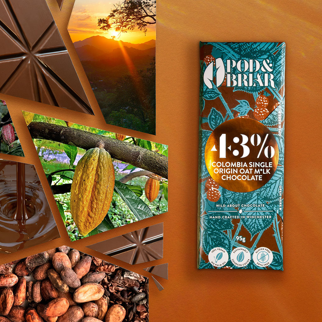 43% Colombia Single origin Oat M*lk chocolate bar 95g